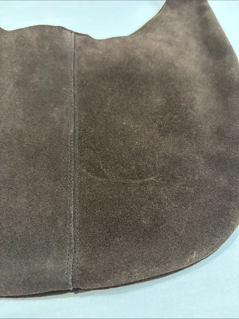 Brown Suede Boho Hobo Mini Shoulder Bag